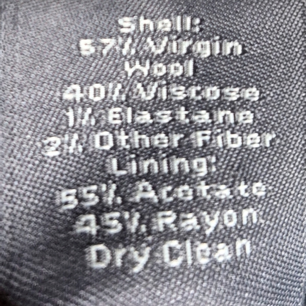 Ann Taylor Brown Pinstripe Wool Blend Dress Pants Size 4 - Picture 7 of 7